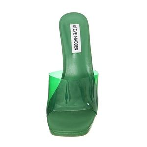 Steve Madden Womens Lipa Green Sandals